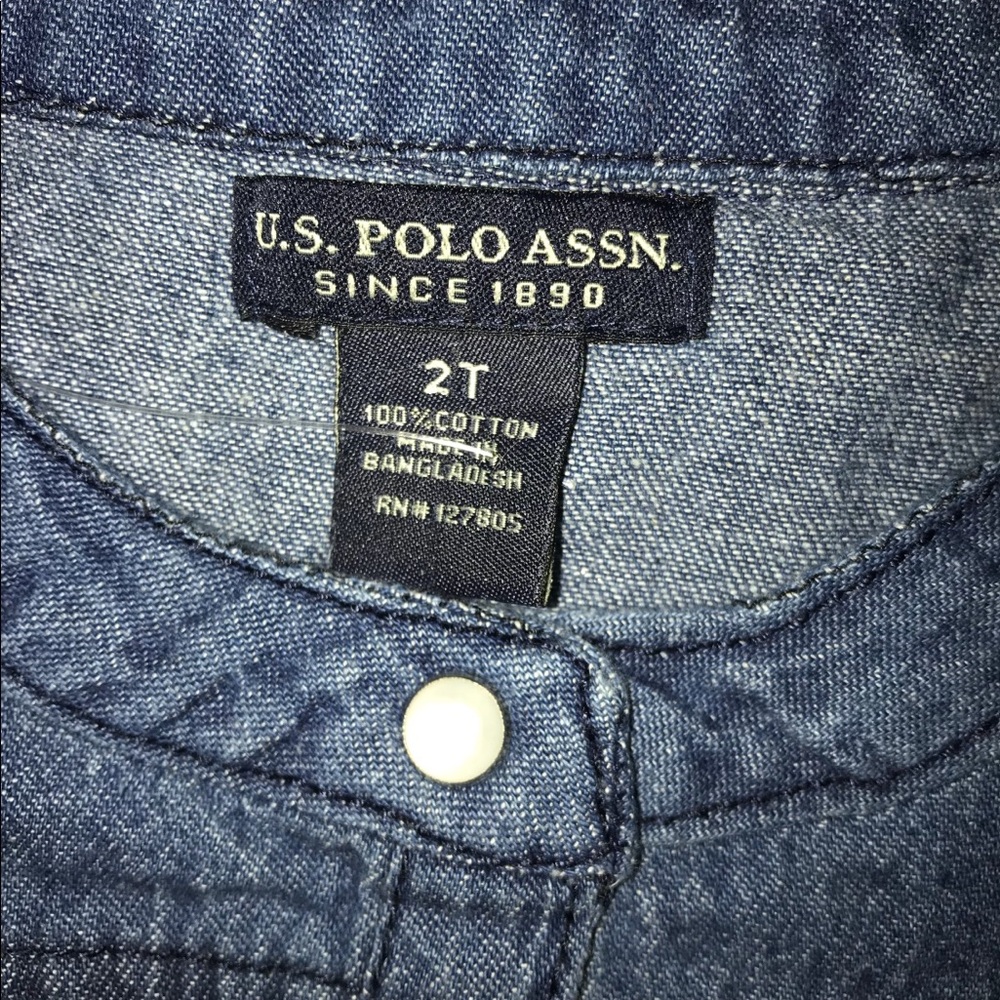 U.S Polo demim girls dress 2t - Picture 3 of 3